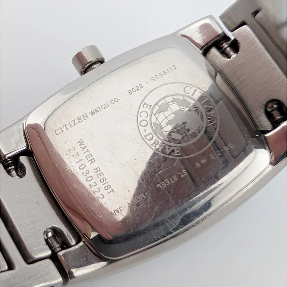 Citizen Eco-Drive B023-S058112 Black Dial Diamond Watch New Capacitor 5.5